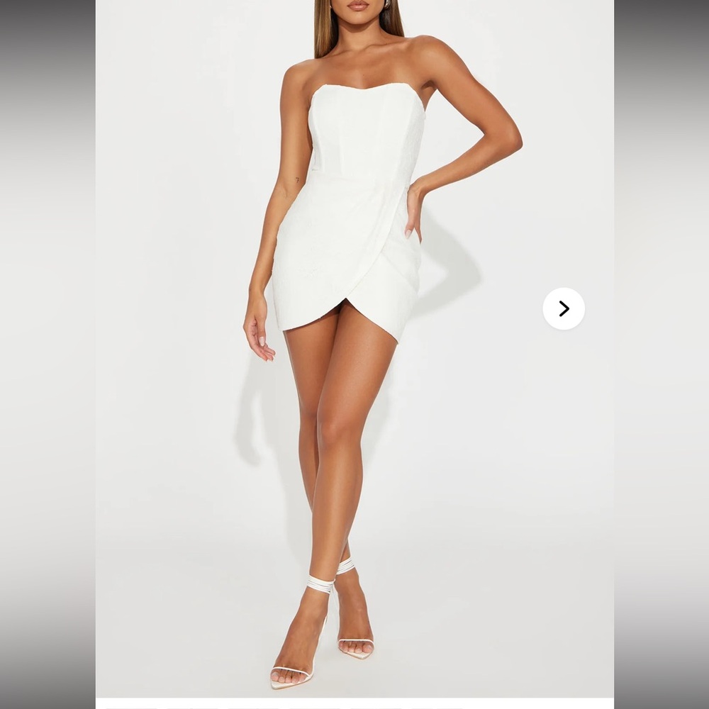 Fashion Nova Emma Bandage Lace Mini Dress - Medium